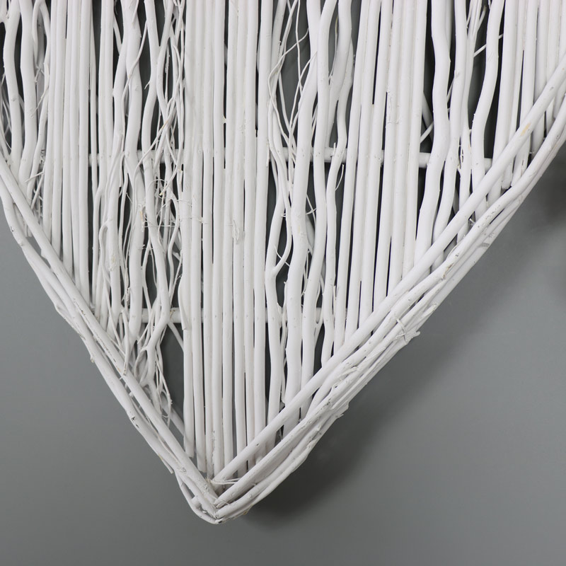 Large White Wicker Wall Hanging Heart Decoration Melody Maison Large White Wicker Wall Hanging Heart Decoration