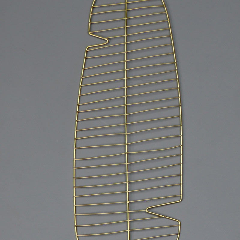 Large Wire Gold Leaf Wall Art Decoration
