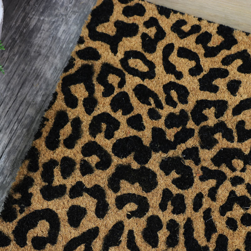Leopard Print Coir Door Mat Melody Maison
