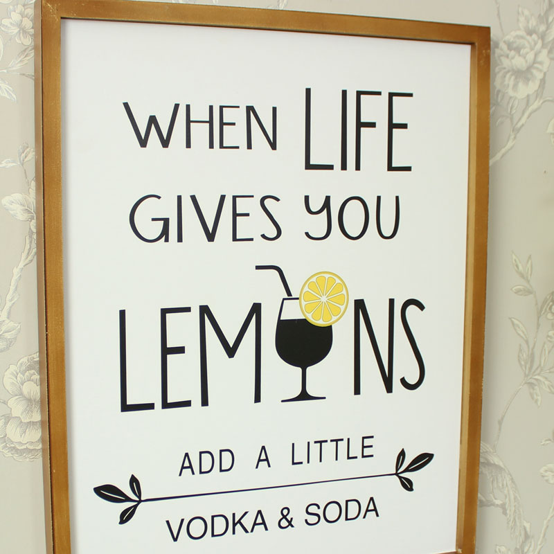 'Life Gives You Lemons' Wall Mounted Plaque