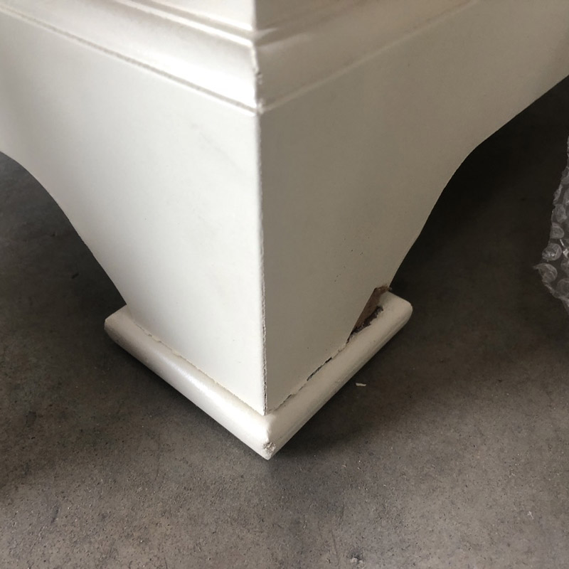 Linen Closet/Low Wardrobe Storage Cabinet - Daventry Cream Range DAMAGED SECOND 3011