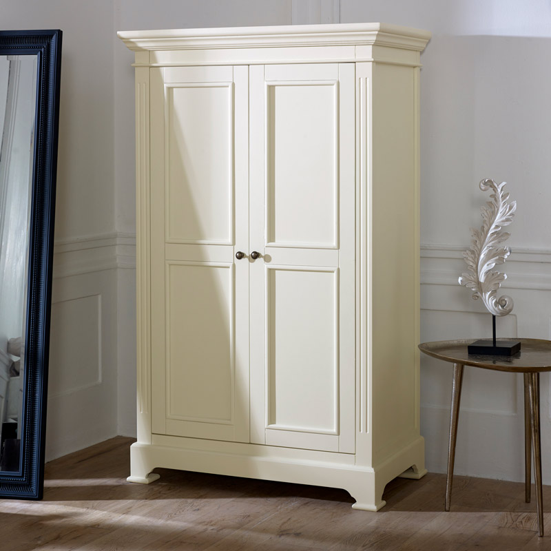 Linen Closet/Low Wardrobe Storage Cabinet - Daventry Cream Range