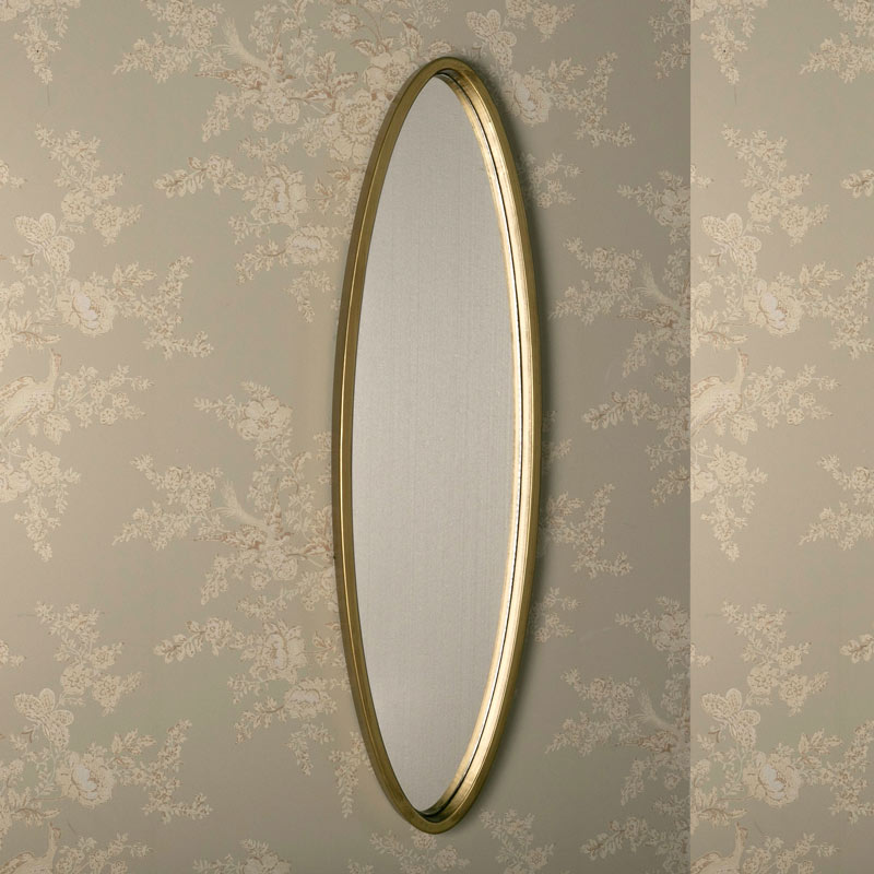 Long Gold Oval Wall Mirror 25cm X 90cm, How To Frame An Existing Oval Mirror