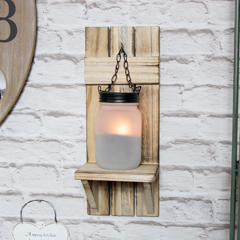 Mason Jar Tealight Holder Wall Sconce