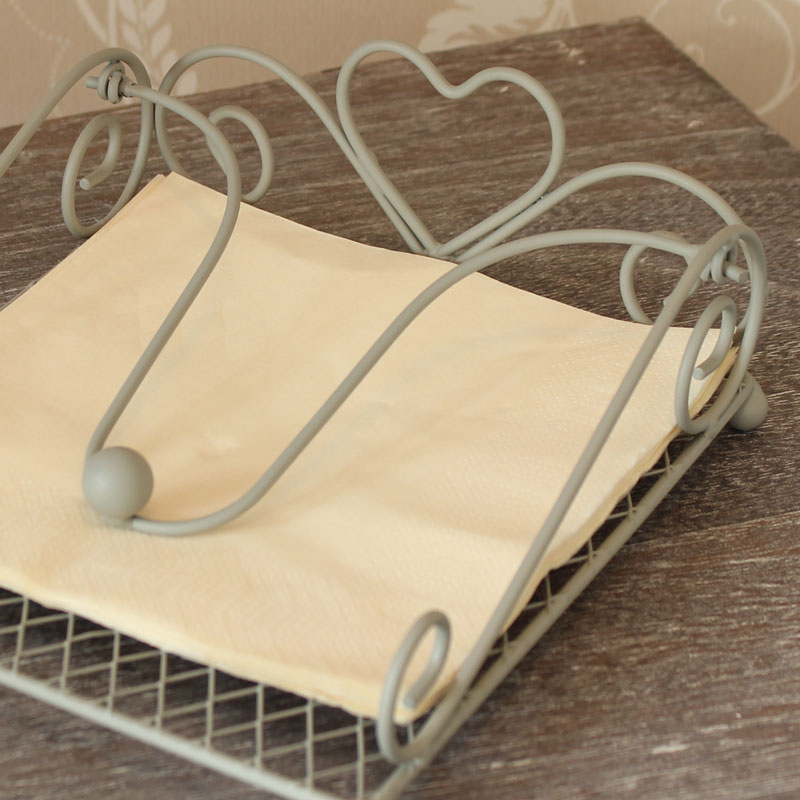 Metal Heart Napkin Holder