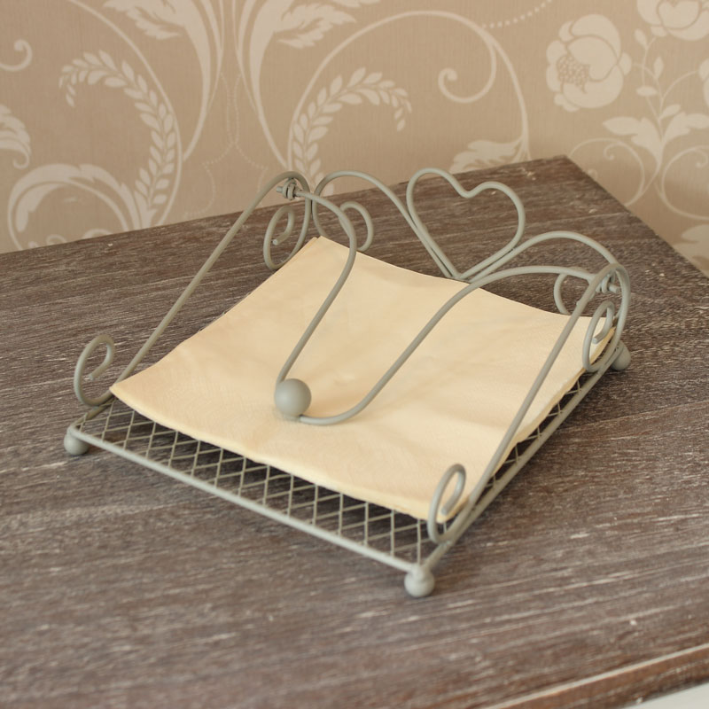 Metal Heart Napkin Holder