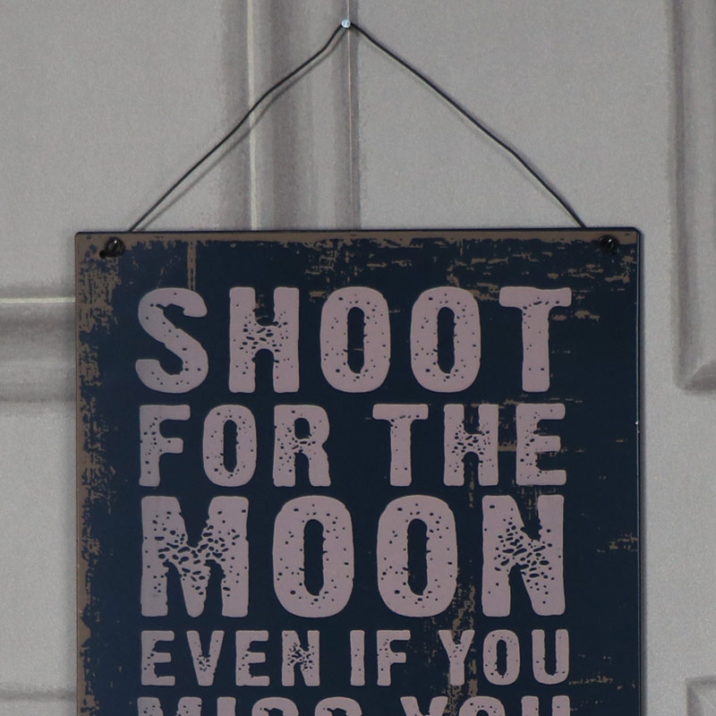 Metal Wall Plaque 'Shoot for the Moon......'