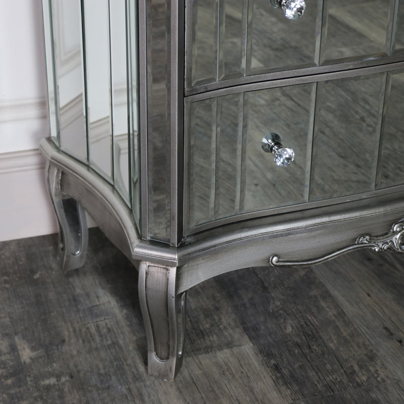 Mirrored Chest of Drawers - Tiffany Range DAMAGED SECONDS 1074 