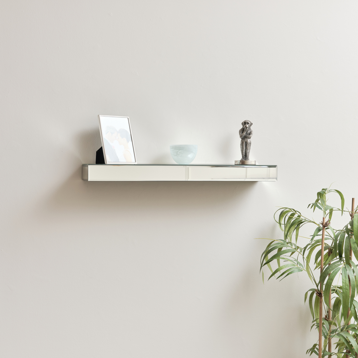 Mirrored Floating Wall Shelf Melody Maison