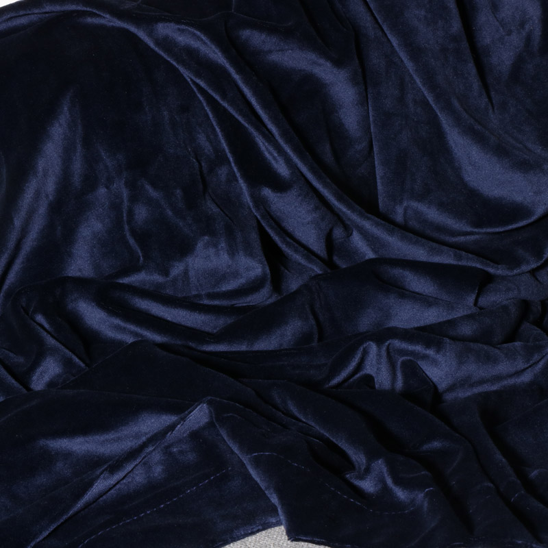 Navy Blue Velvet Throw 180cm x 130cm