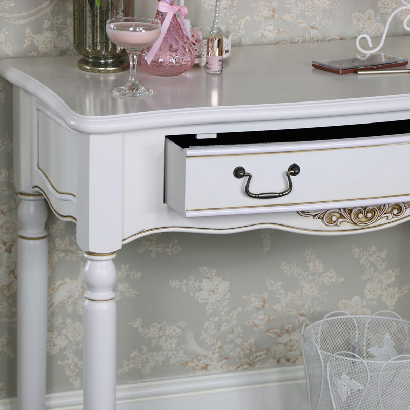 Ornate Antique Cream Console Table - Adelise Range