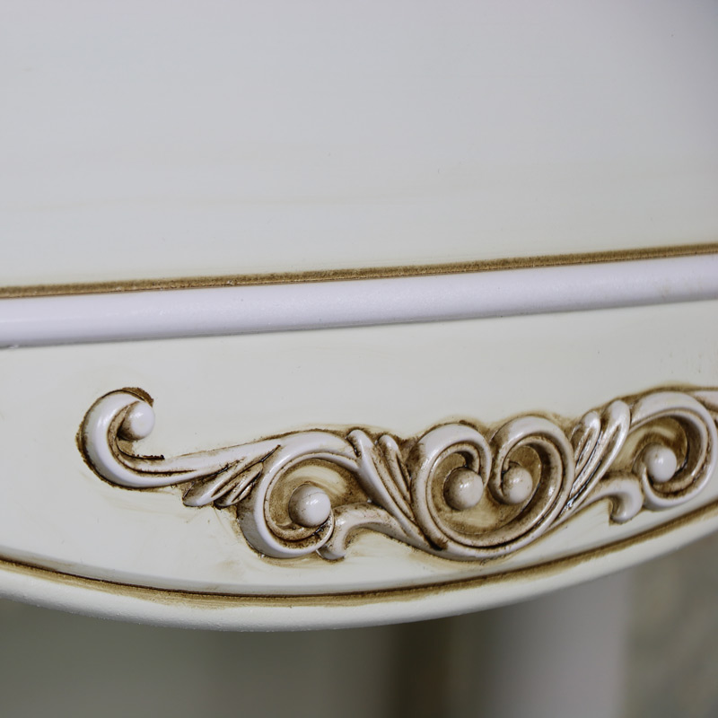 Ornate Antique Cream Console Table - Adelise Range