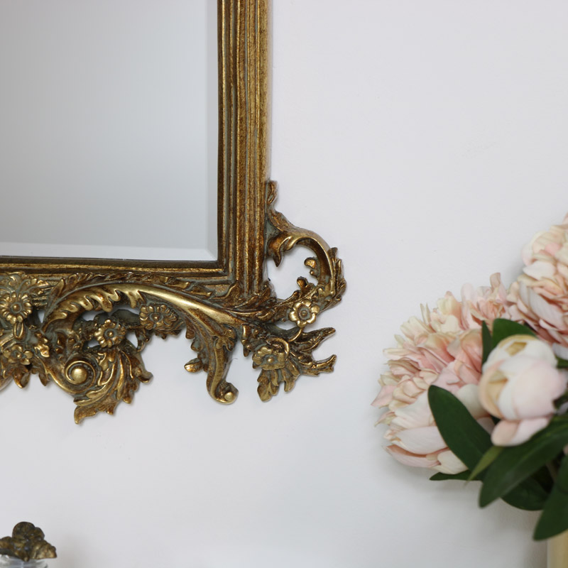 Ornate Gold Wall Mirror