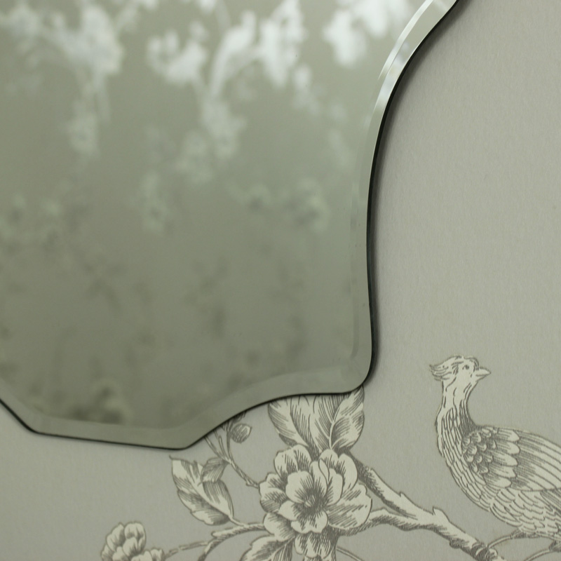 Ornate Shaped Vintage Bevelled Wall Mirror