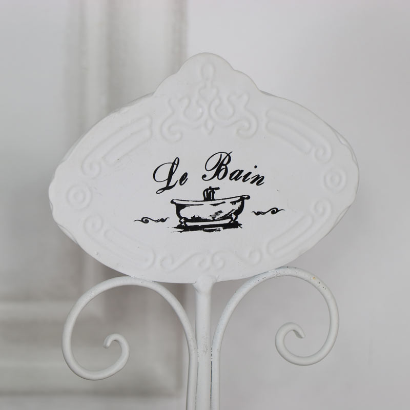 Ornate White 'Le Bain' Soap Dish Holder