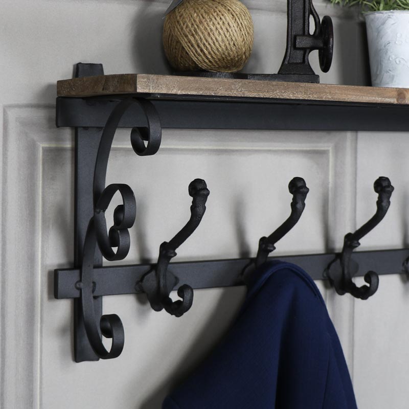 Ornate Wooden Wall Shelf With Coat Hooks - Coat Hooks Wall Rack Ornate Wooden Wall Shelf With Coat Hooks - Coat Hooks Wall Rack