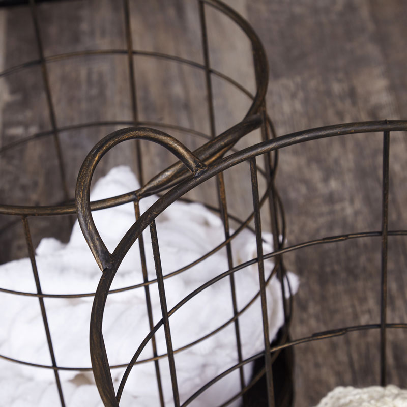 Pair of Industrial Storage Baskets on Wheels