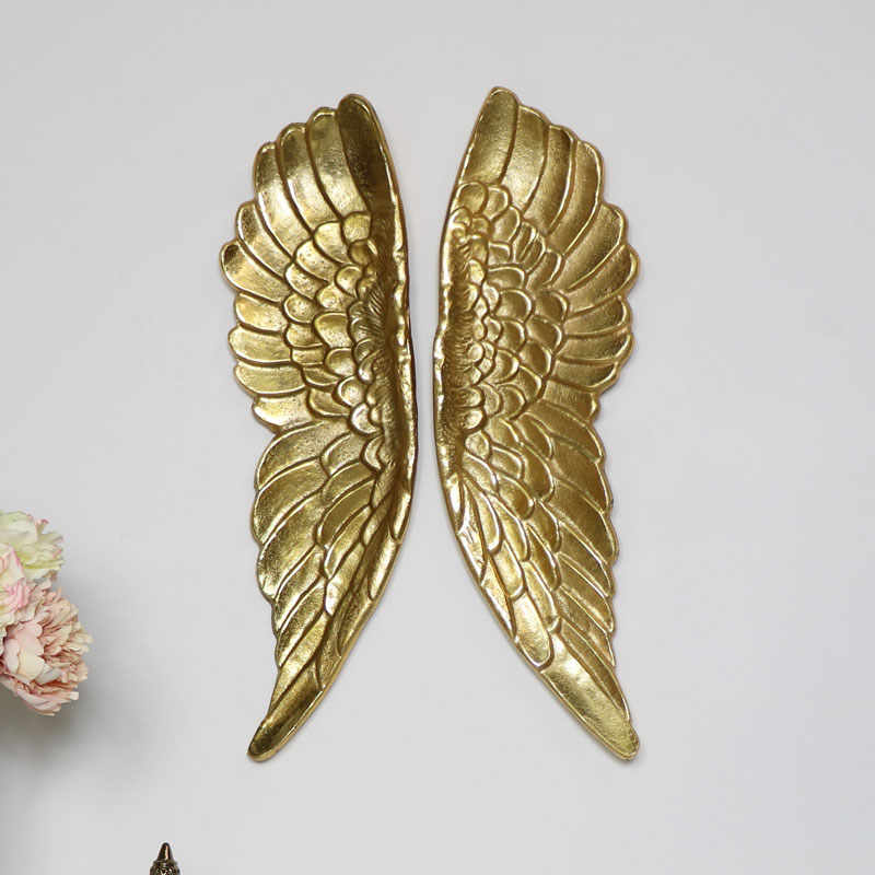 Pair Of Large Gold Angel Wings Melody Maison