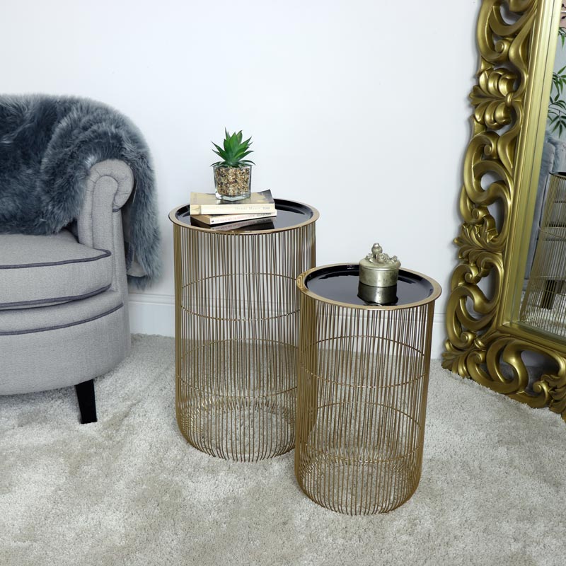 Tall side table gold store
