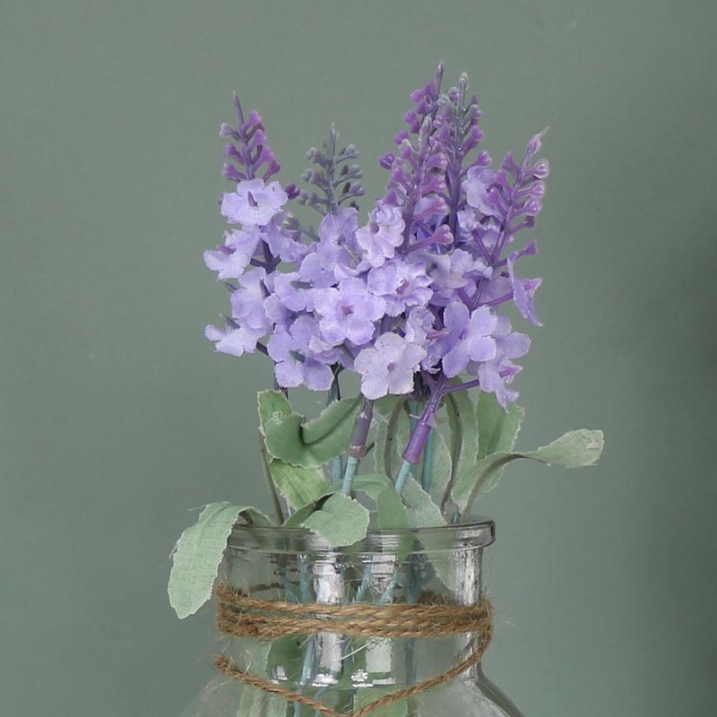 Pale Purple Lavender Arrangement in Glass Jar