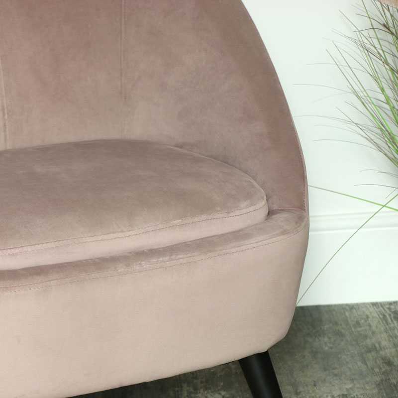 Pink Velvet Boudoir Chair