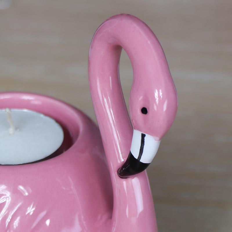 Pink Flamingo Tealight Candle Holder