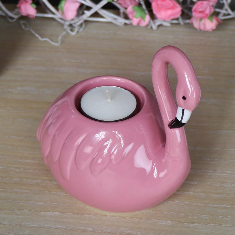 Pink Flamingo Tealight Candle Holder