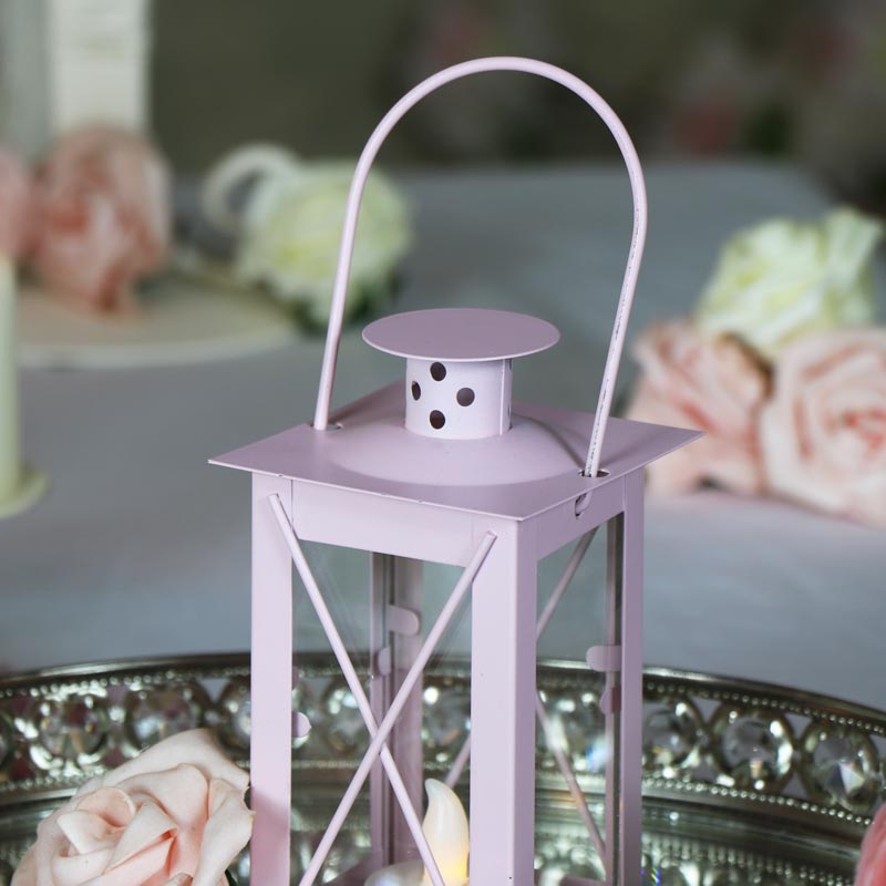 Pink LED Candle Lantern