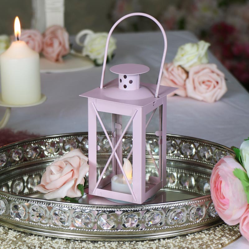 Pink LED Candle Lantern