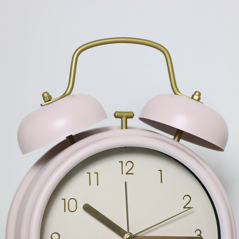 Pink Twin Bell Alarm Clock