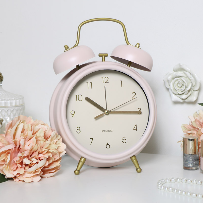 Pink Twin Bell Alarm Clock