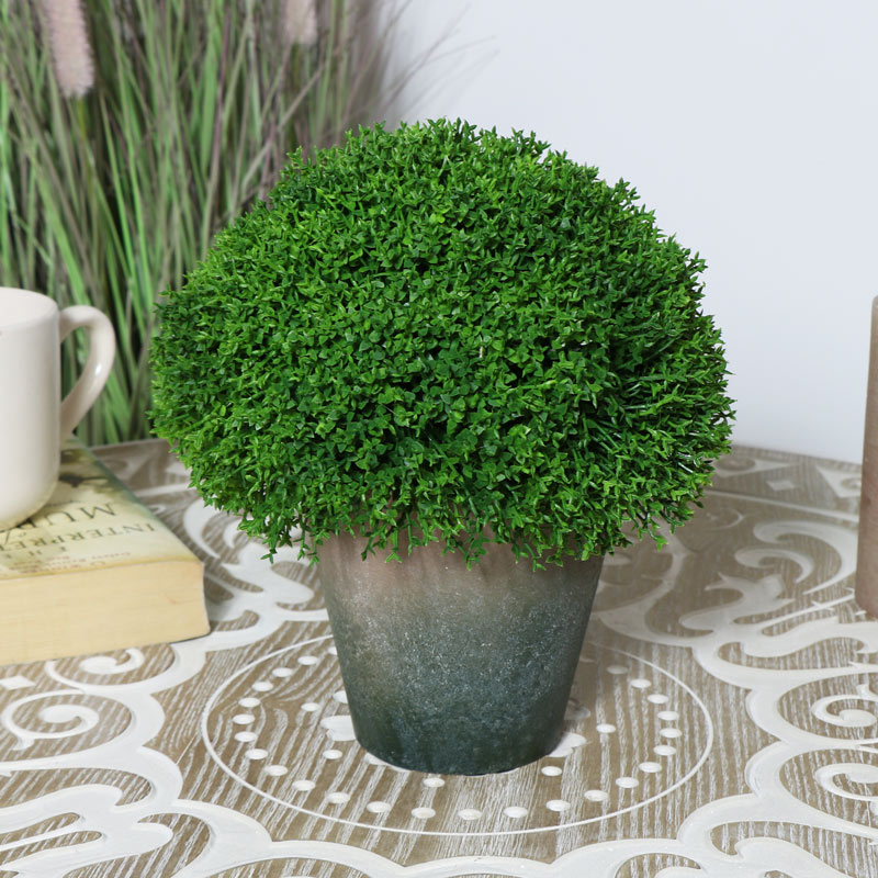 Potted Artificial Hebe Globe Plant