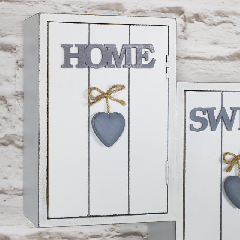 Pretty 'Home Sweet Home' Wall Mounted Cabinet