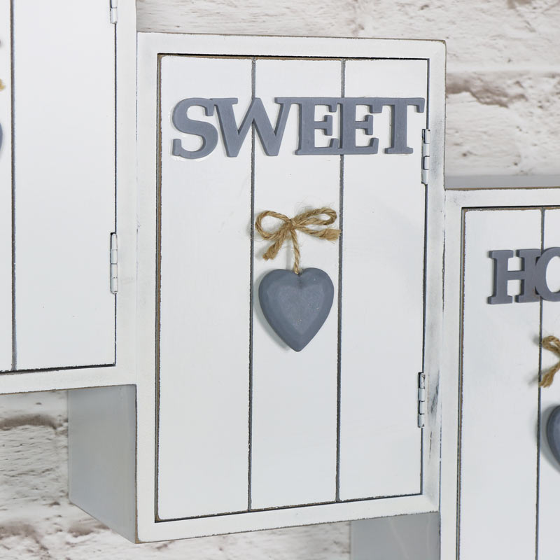Pretty 'Home Sweet Home' Wall Mounted Cabinet