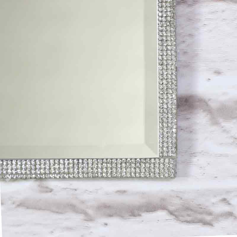 Pretty Jewel Framed Wall Mounted Vanity Mirror 40cm x 60cm