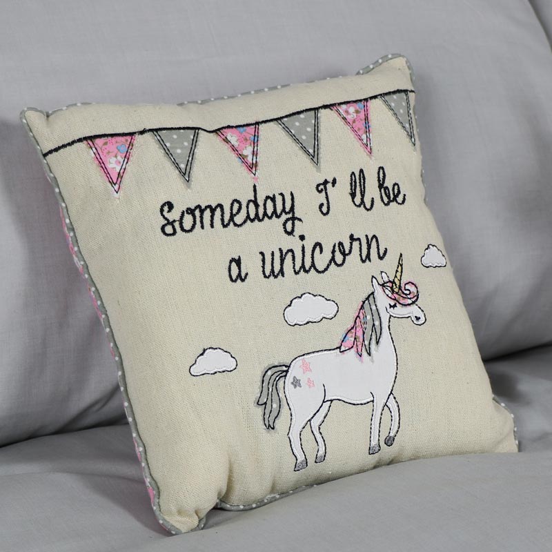 Pretty Little Cushion 'Someday I'll Be a Unicorn'