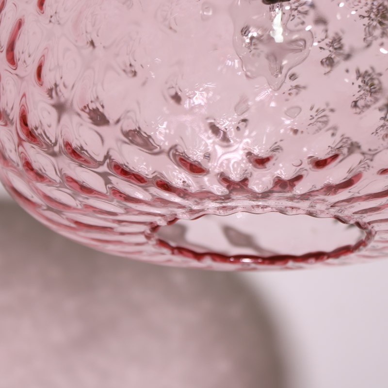 Rose Glass Oval Pendant Light 