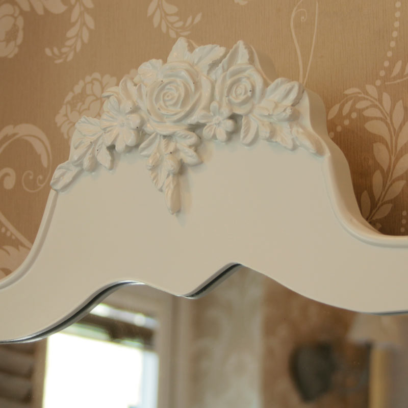 White Dressing Table  With Mirror - Rose Range 