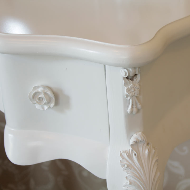 Rose Range - Ivory Dressing Table and Mirror & stool