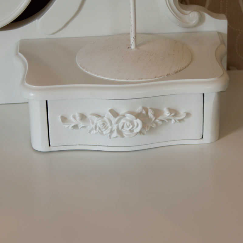 Rose Range - Ivory Dressing Table and Mirror & stool