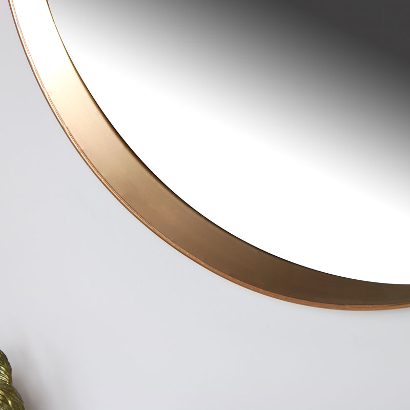 Round Copper Wall Mirror 60cm X - Round Copper Wall Shelf With Mirror Round Copper Wall Mirror 60cm X - Round Copper Wall Shelf With Mirror