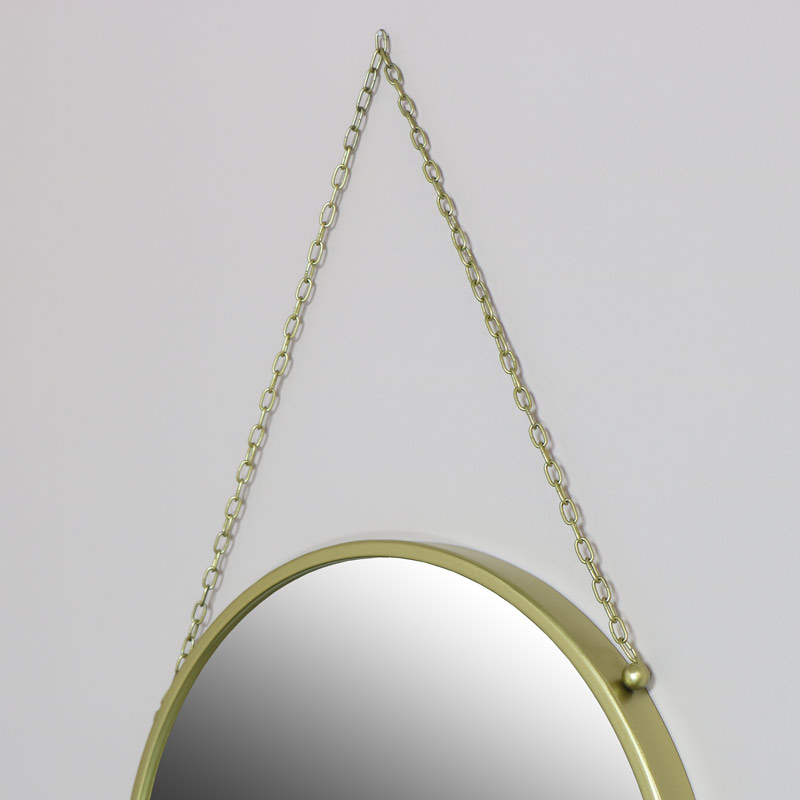 Round Gold Framed Wall Mirror 45cm x 45cm