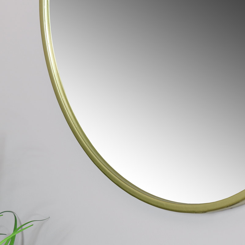 Round Gold Framed Wall Mirror 45cm x 45cm