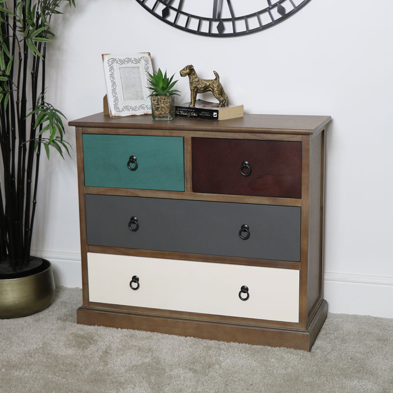 Rustic 4 Drawer Chest Of Drawers Loft Living Range Melody Maison
