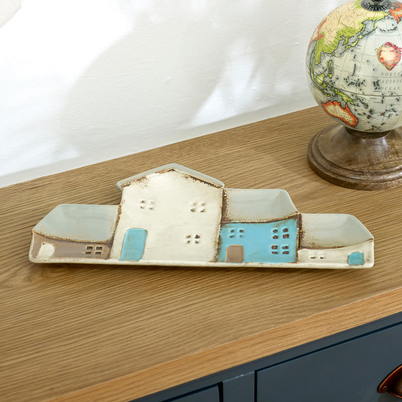 Rustic Cottage Ceramic Trinket Tray