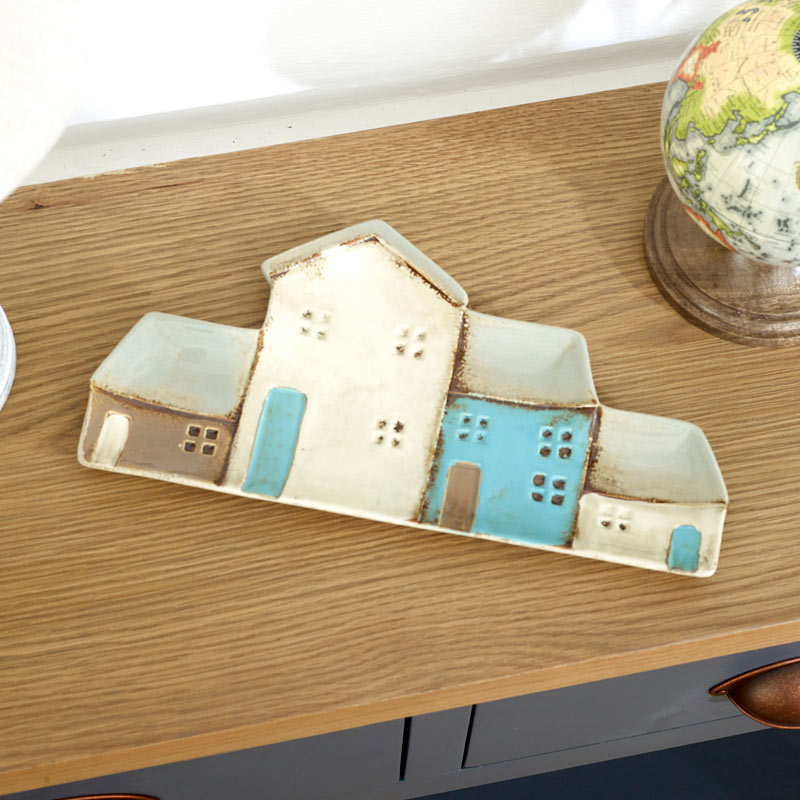 Rustic Cottage Ceramic Trinket Tray