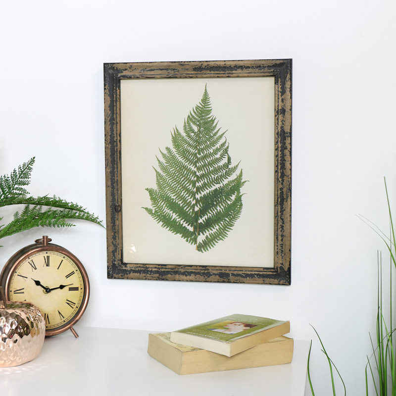 Rustic Fern Framed Print