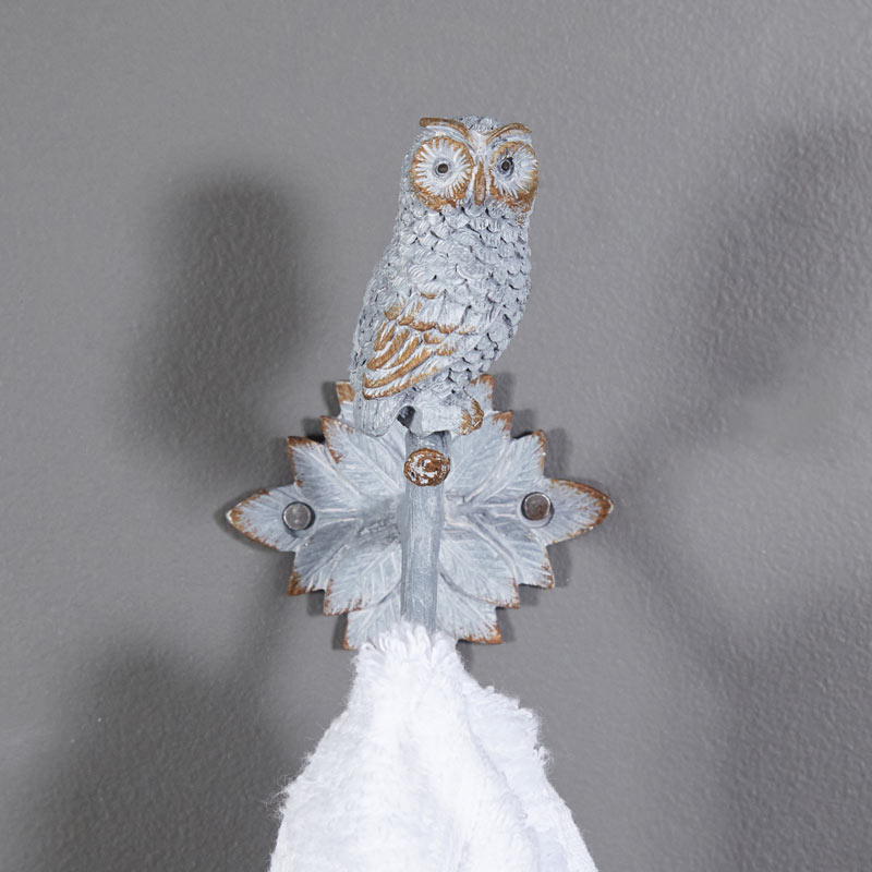 Rustic Metal Owl Coat Hook