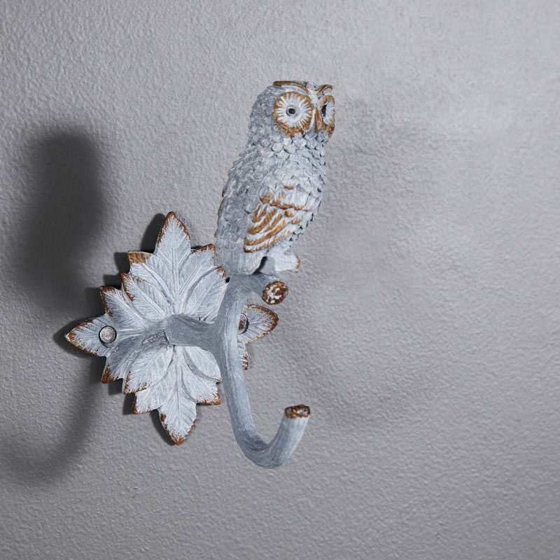 Rustic Metal Owl Coat Hook