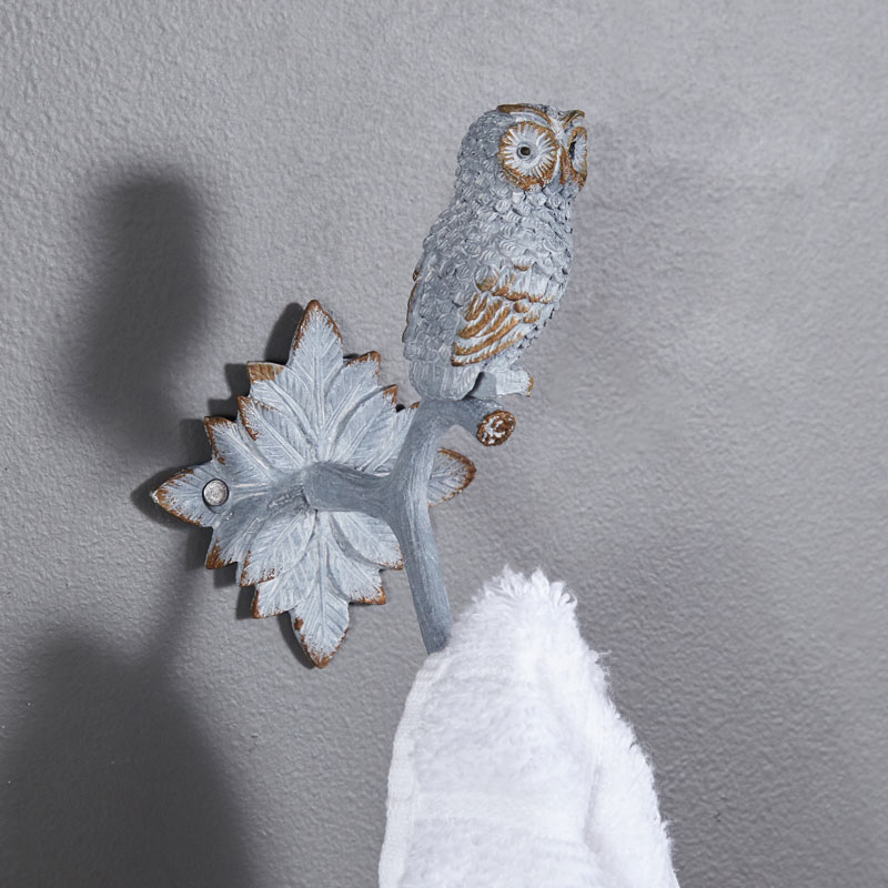 Rustic Metal Owl Coat Hook